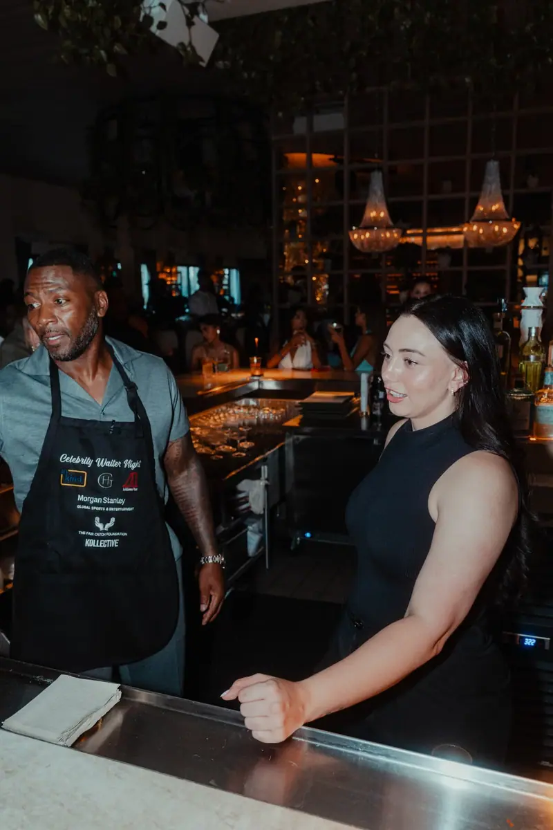 Guests on the red carpet at Celebrity Waiter Night